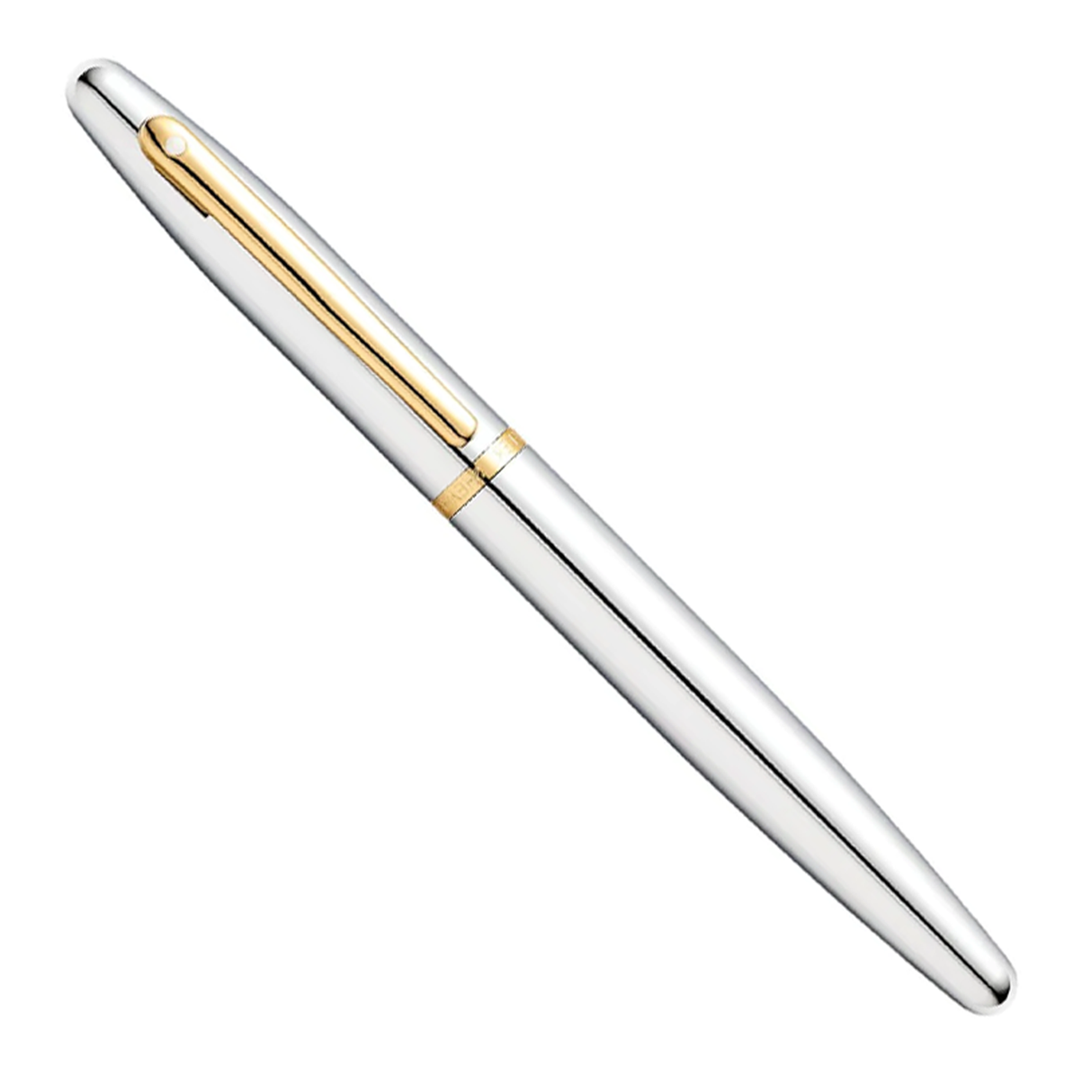 Sheaffer VFM Polished Chome w/Gold Trim - Fountain Pen