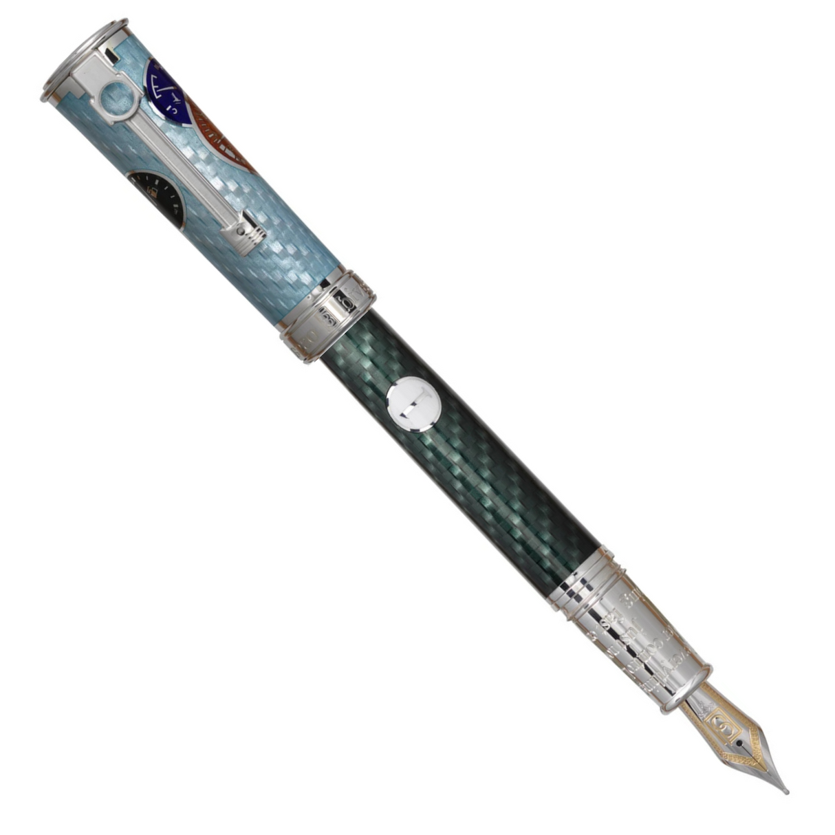 David Oscarson Take it to the limit Sky Blue / Carbon Black Fountain Pen