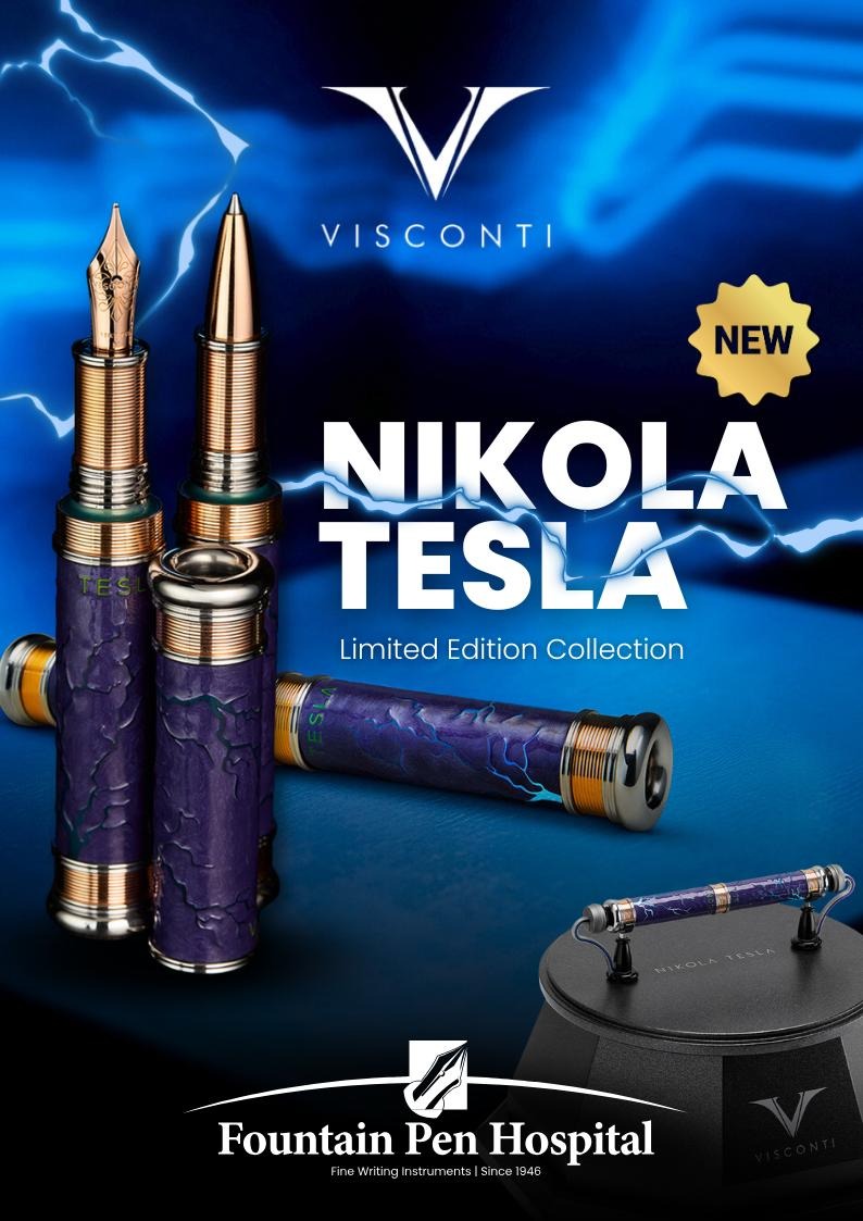 Visconti Nikola Tesla Limited Edition Collection Fountain Pen and Rollerball 2025