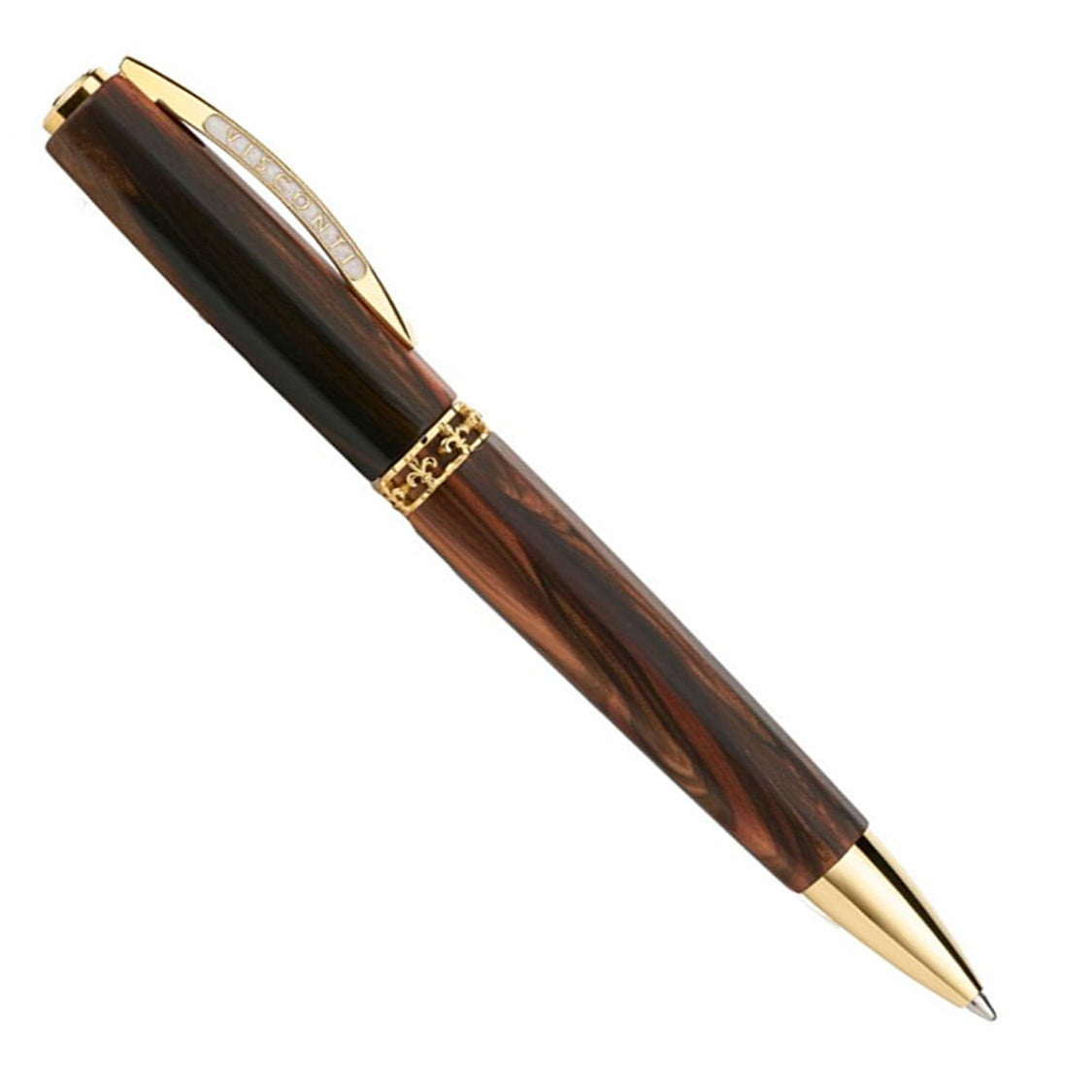 Visconti Medici Briarwood w/Gold Trim - Ballpoint