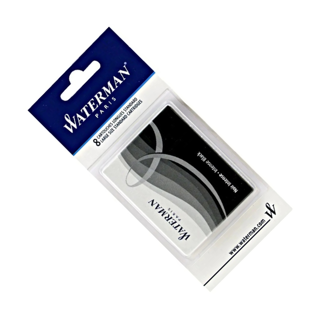 Waterman Ink Cartridges in Intense Black (Pack of 8)