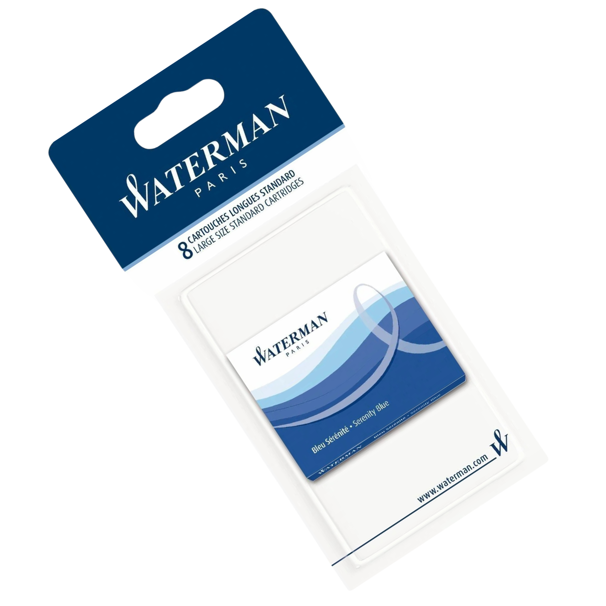 Waterman Ink Cartridges in Mysterious Blue (Pack of 8)