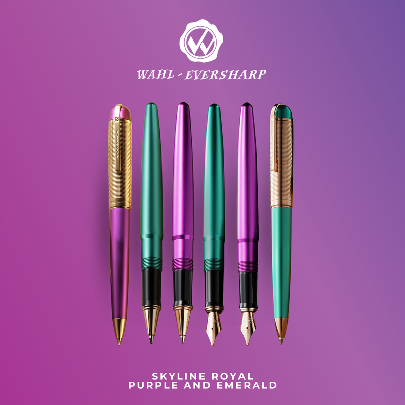 Wahl Eversharp Skyline Royal Purple and Emerald collection