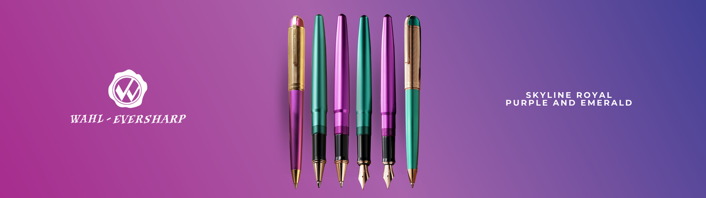 Wahl Eversharp Skyline Royal Purple and Emerald collection