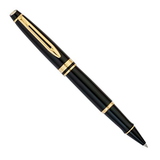 Waterman Expert Black Gold Trim Rollerball
