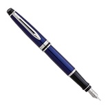 Waterman Expert Blue Chrome Trim Fountain Pen