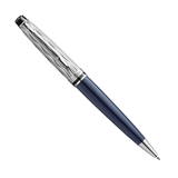 Waterman Expert 2022 Special Edition Deluxe Blue Chrome Trim Ballpoint Pen