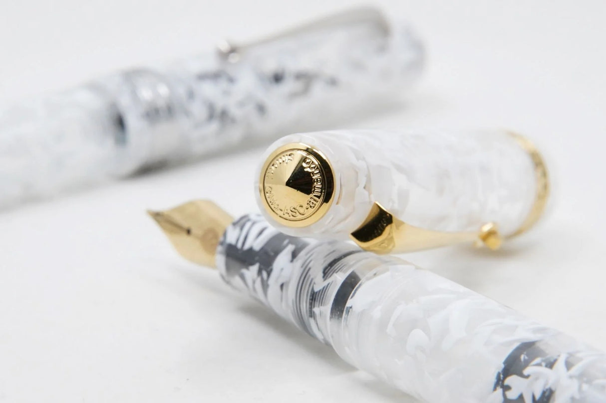 ASC Studio White Guatemala - Gold Trim Fountain Pen