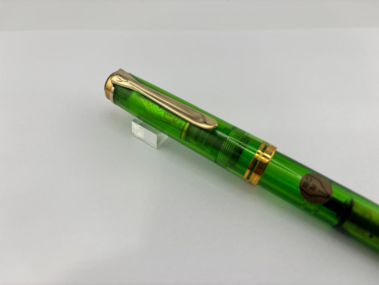 Pelikan M800 - The Original Transparent Green Demonstrator Limited Edition Fountain Pen (Circa 1995) - Fine 14C Gold Nib