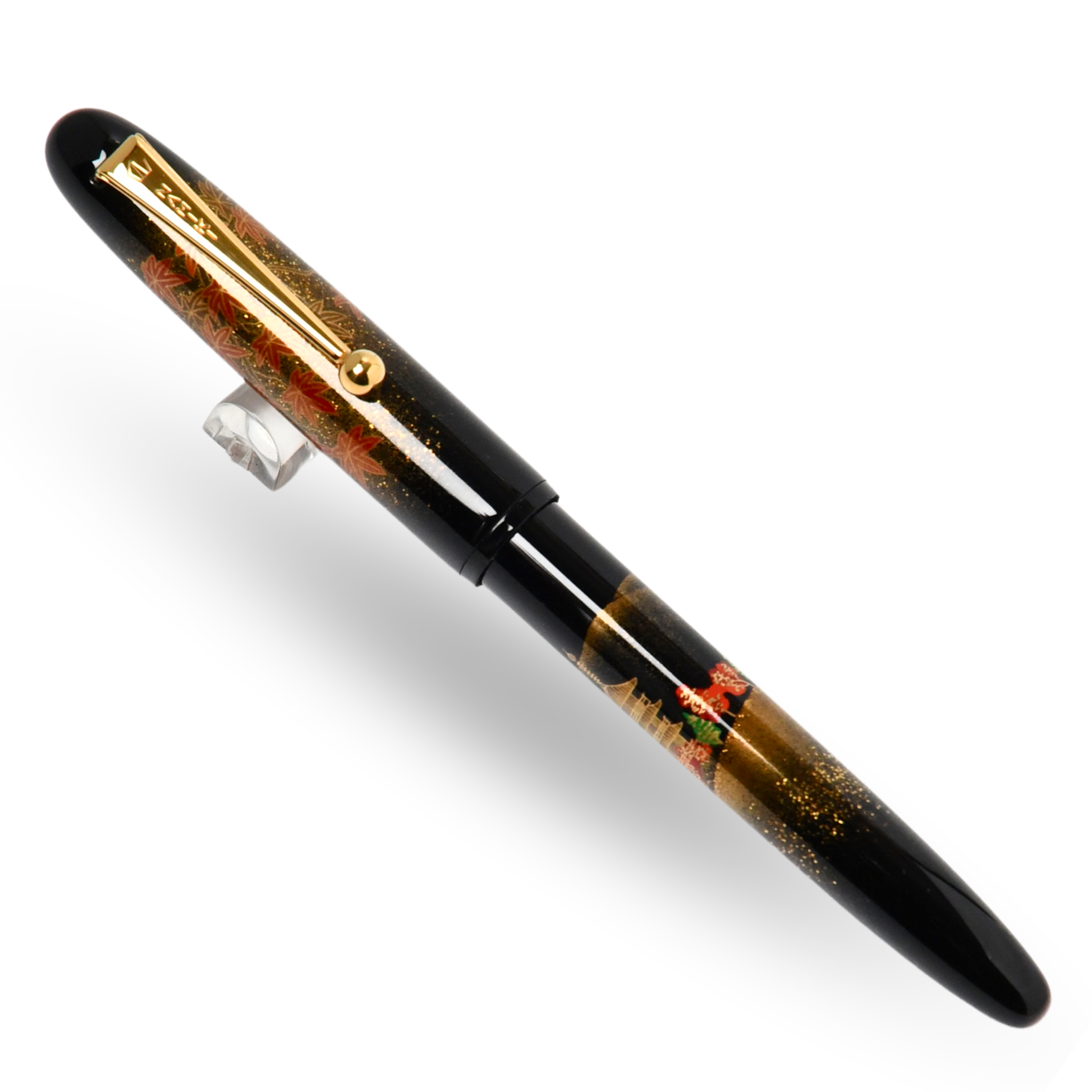 Namiki Yukari Autumn Leaves Maki-e Fountain Pen - Medium 18kt Gold Nib