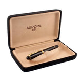 Aurora 88 Gold Plated Black Resin Large Fountain Pen