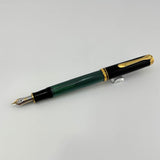 Pelikan M400 Green Stripped Barrel Black cap - Fountain Pen