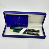 Waterman Hemisphere Acqua Marble Green Set - Ballpoint and Rollerball
