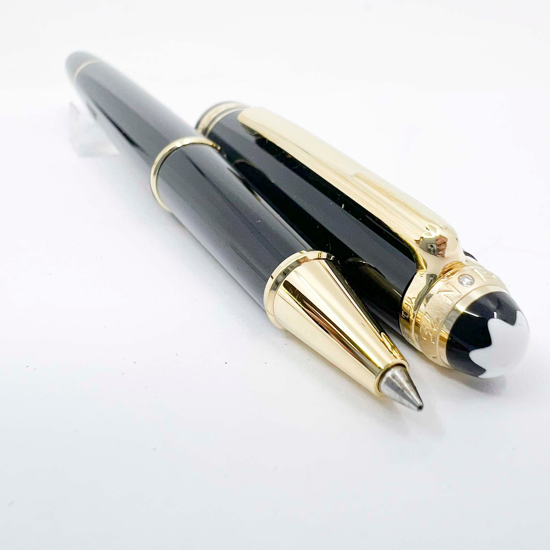 MONTBLANC 万年筆 ブラック ゴールド Montblanc 163 Classique Rollerball Special 75th Anniversary of