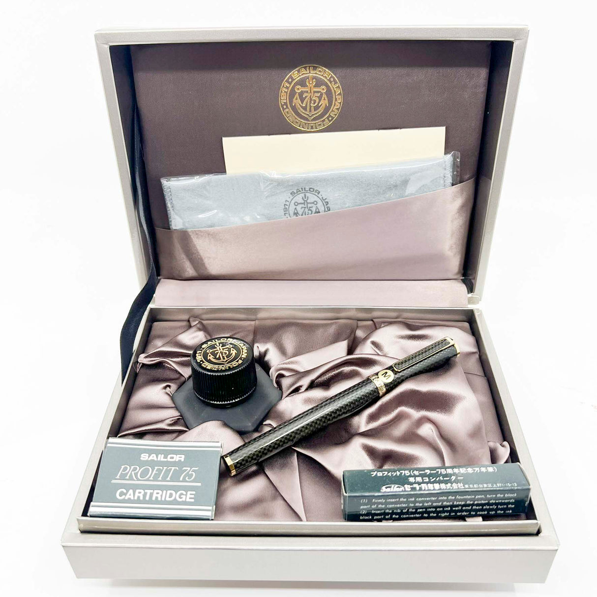 Sailor Profit 75th Anniversary Carbon Fiber Special Edition Fountain Pen (1986) -  Medium 14kt Gold Nib