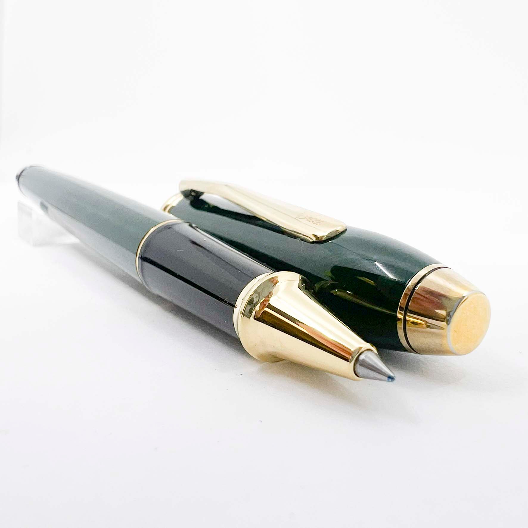 Cross Townsend Marbled Green & Black Lacquered Rollerball - Made