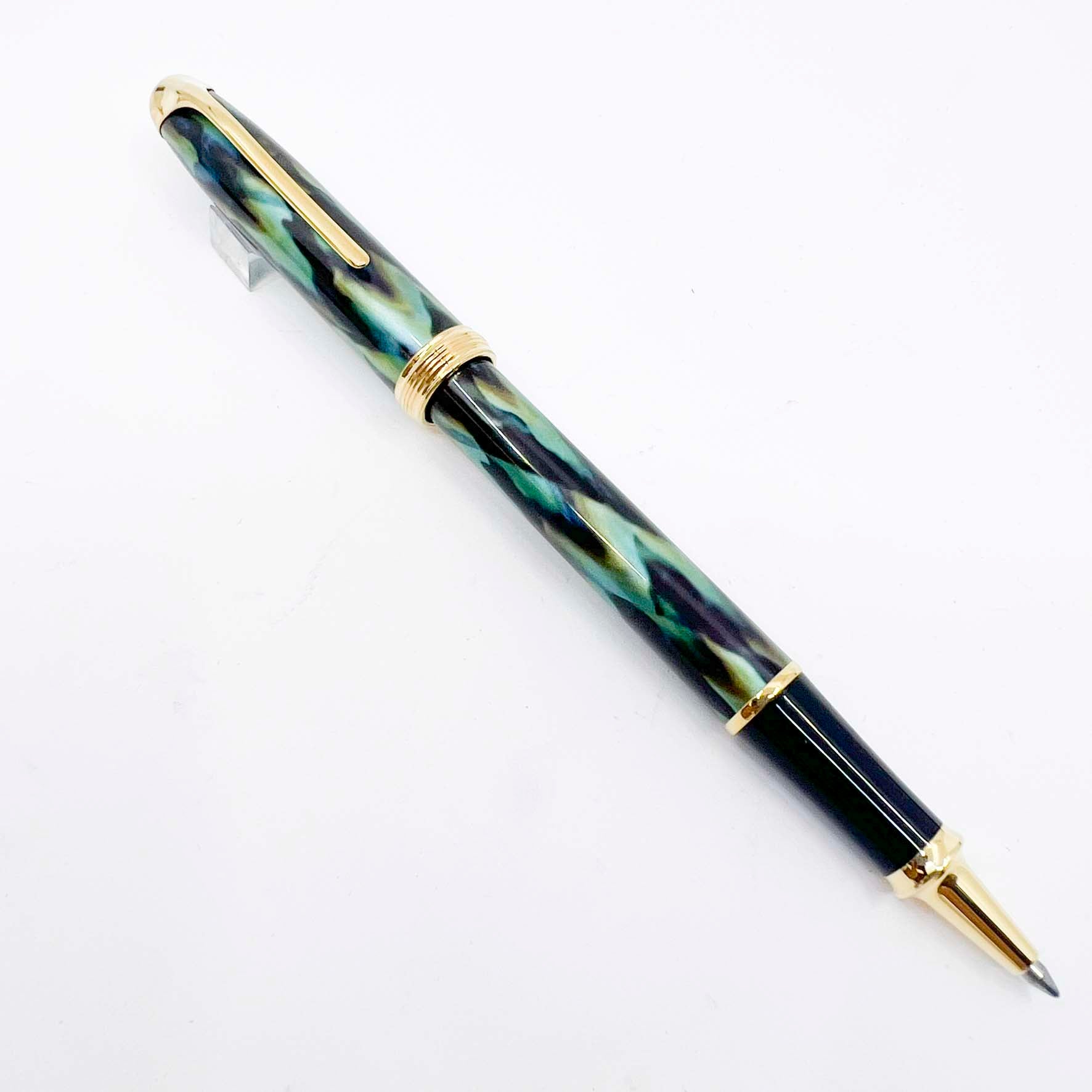 cross ピナクル ピーコックブルー ボールペン Cross Pinnacle Peacock Blue Lacquered Rollerball - Made in USA