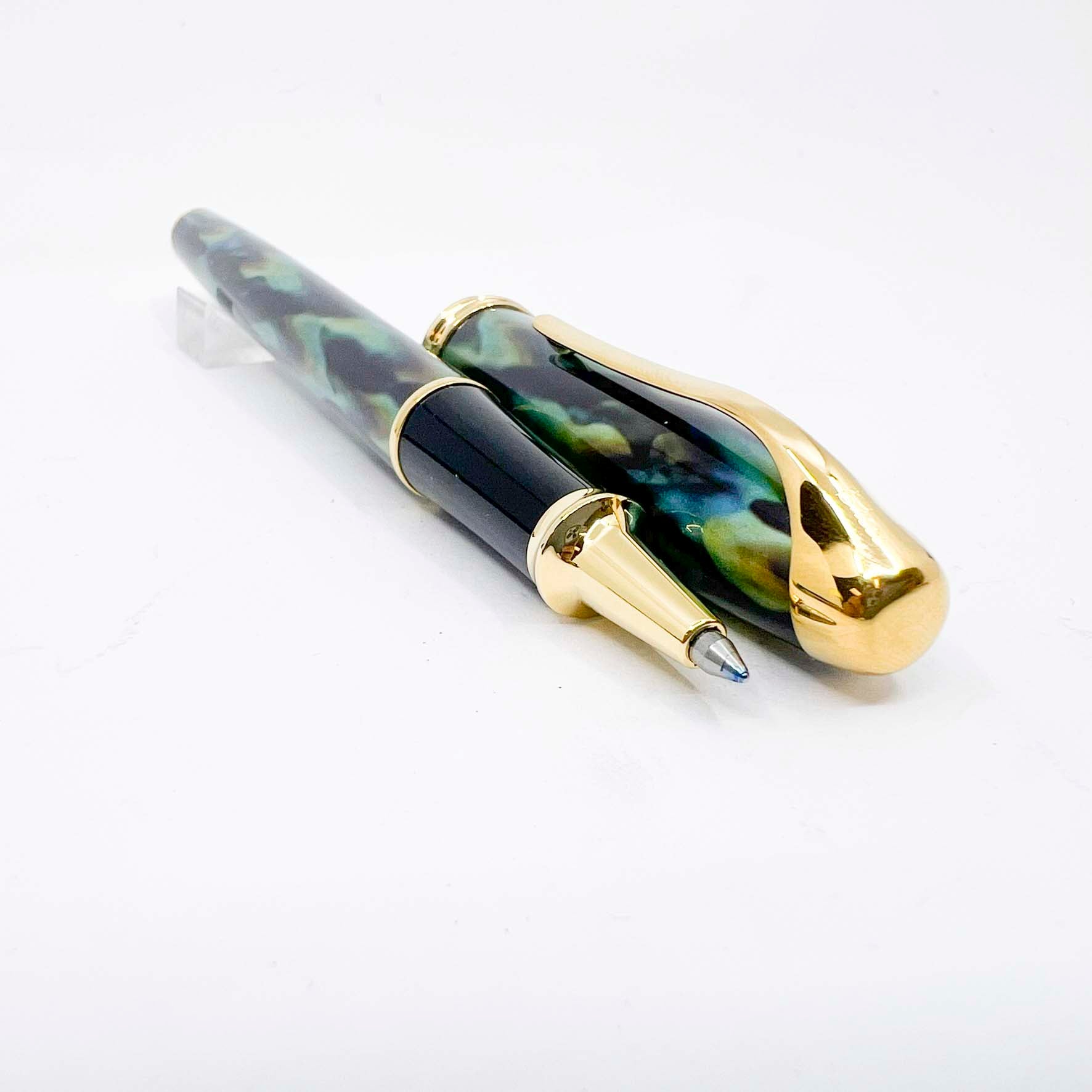 Cross Pinnacle Peacock Blue Lacquered Rollerball - Made in USA