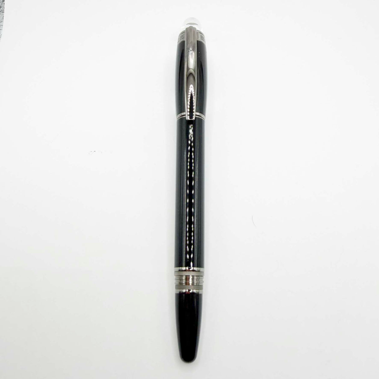 Montblanc StarWalker Black Fountain Pen with Ruthenium Plated  Trim - Medium 14kt Gold Nib