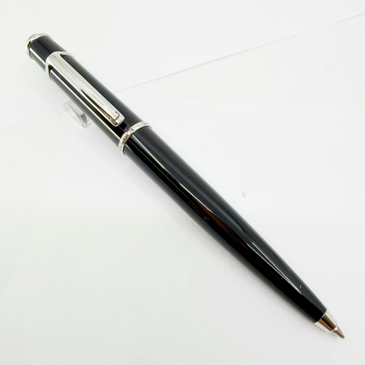 Cartier Diabolo Black Ballpoint Pen - Platinum-Plated Trim