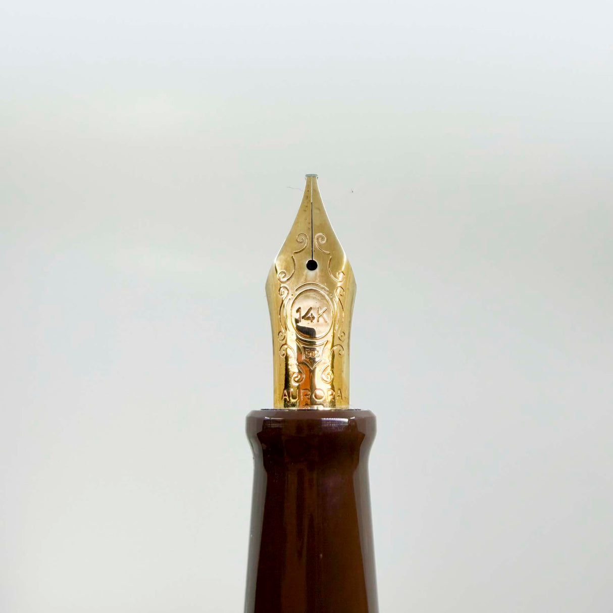 Aurora Large #88 Brown 70th Anniversary Limited Edition  Fountain Pen - Italic 14kt Gold Nib
