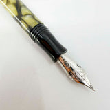 Montegrappa Nazionale Indian Rainbow (Lustrous Amber & Black) Celluloid Limited Edition Fountain Pen - Flexible Fine 14kt Gold Nib