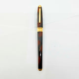 S.T. DuPont Large Orpheo Laque Ecaille Rollerball - Marbled Black & Burnished Burgundy Laque