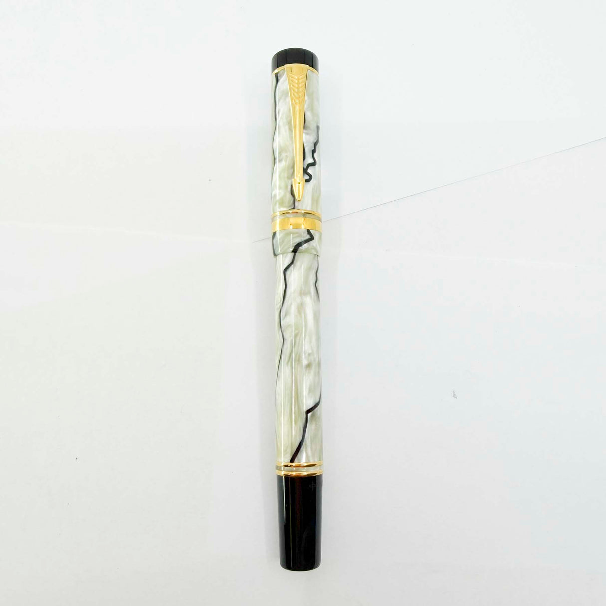 Parker Duofold Lustrous Pearl & Black Rollerball