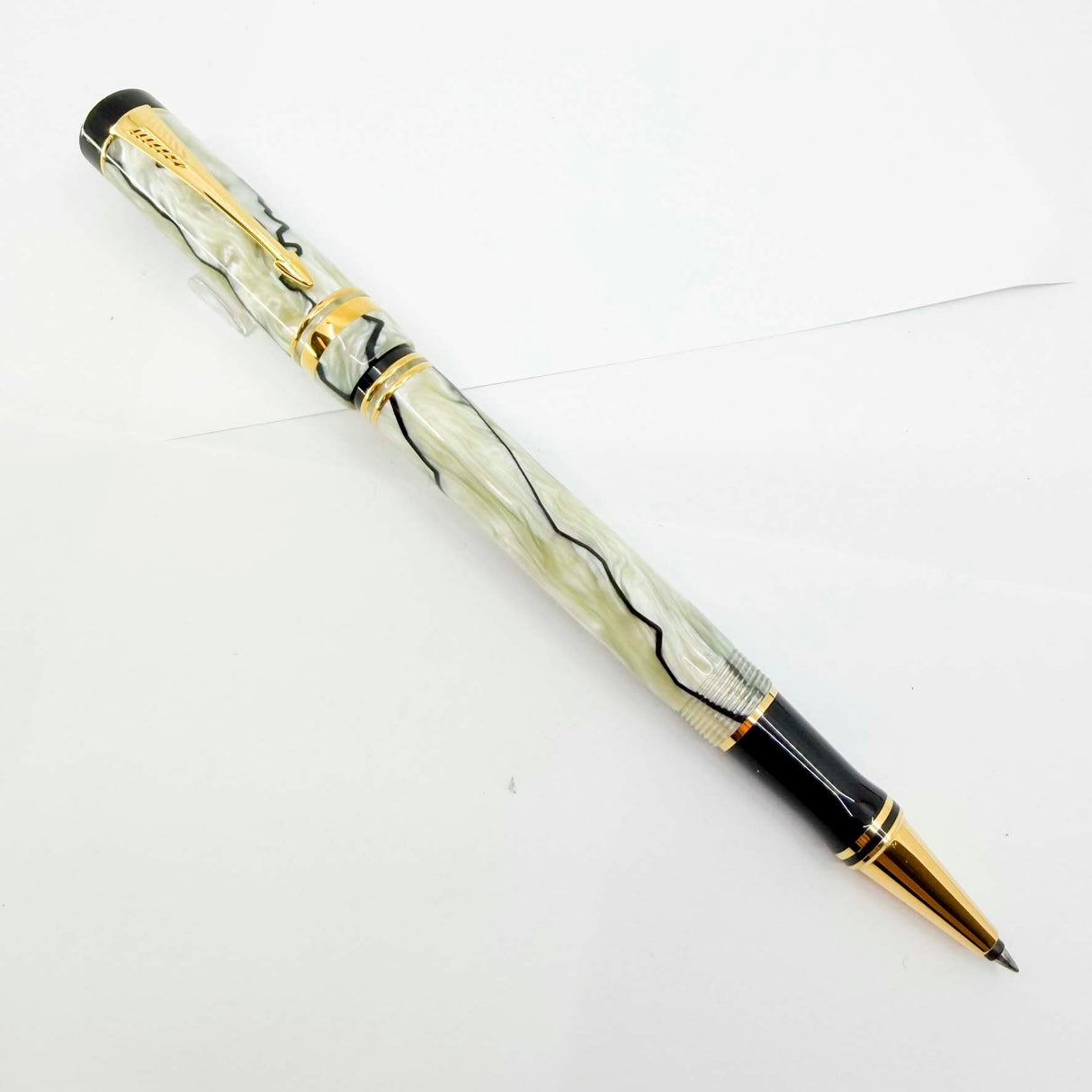Parker Duofold Lustrous Pearl & Black Rollerball