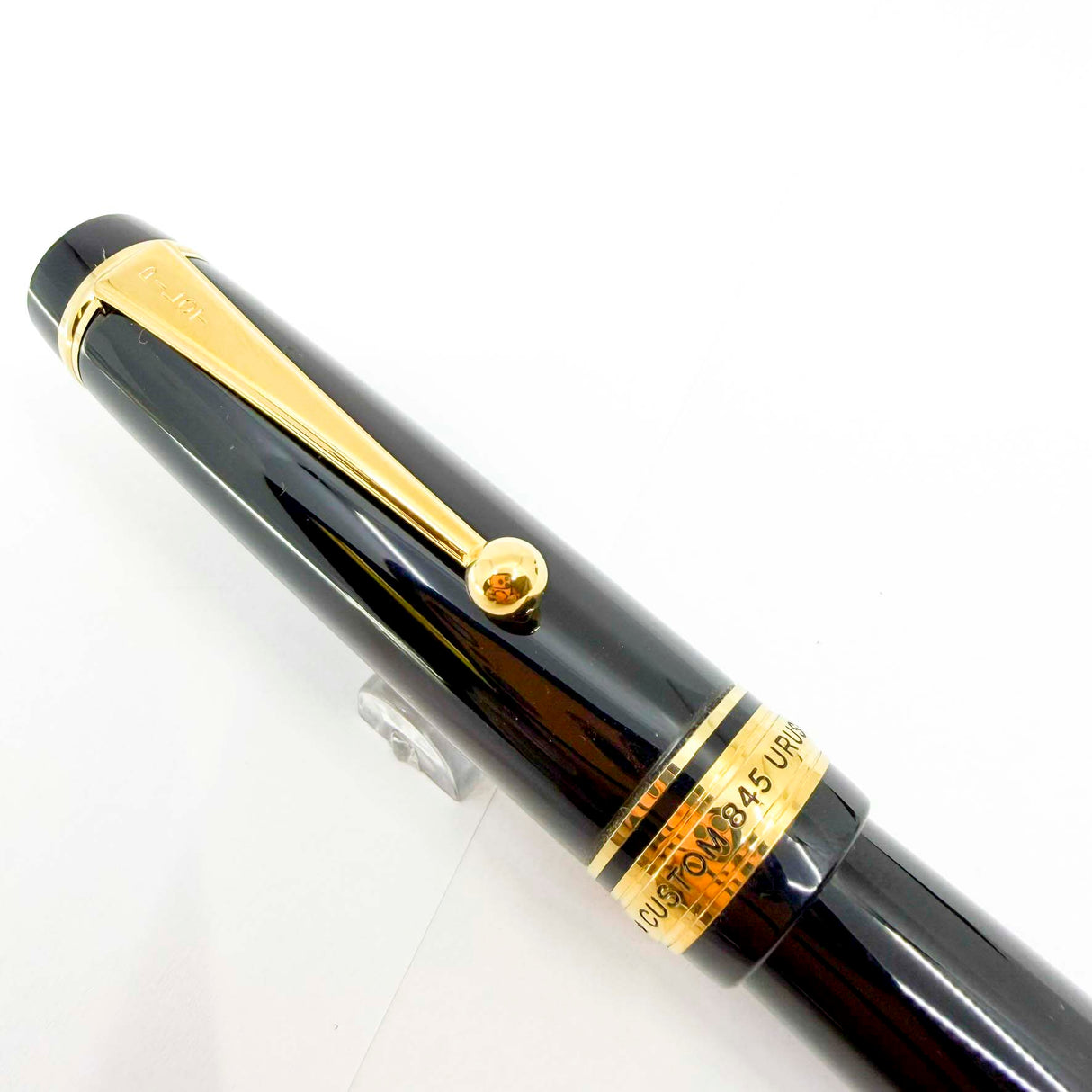 Pilot Custom 845  Black Urushi Fountain Pen (Earlier Style) - Broad 18kt Gold Nib