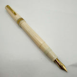 OMAS Ivory Vegetal Resin Bibliotheque Nationale Fountain Pen - Medium 18kt Gold Nib