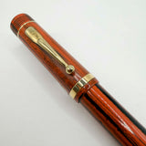 Conway Stewart Winston Churchill Woodgrain Ebonite  Fountain Pen - Medium Italic 18kt Gold Nib