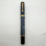 Parker Duofold Centennial (Largest) Marbled Blue  Fountain Pen - Medium #83 18kt Gold Nib (Circa 1990)