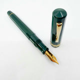 Omas Italia '90 Racing Green Facetted Large Paragon Fountain Pen - Medium 18kt Gold Nib