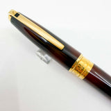 S.T. DuPont  Orpheo Laque Ecaille Ballpoint Pen - Marbled Black & Burnished Burgundy Laque