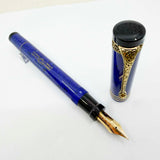 Aurora Internazionale Blue Marble Auroroloide Limited Edition Fountain Pen - Medium 18kt Gold Nib