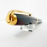 S.T. DuPont  Orpheo Laque Ecaille Ballpoint Pen - Marbled Black & Burnished Burgundy Laque