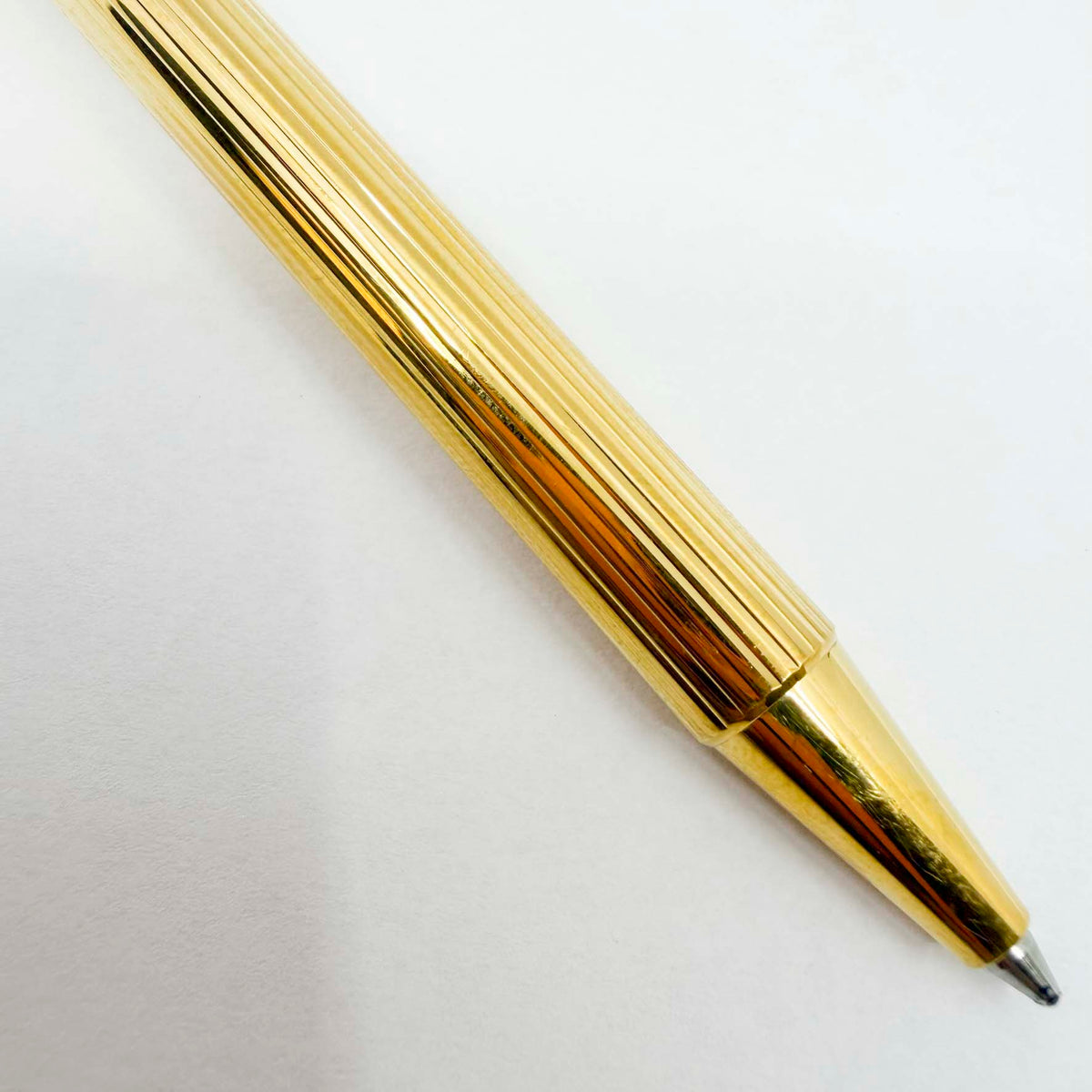 Cartier Must de Cartier Gold Plated Fluted Ballpoint Pen