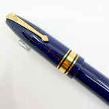 Conway Stewart 100 Dark Blue with Golden Amber Flecks  Fountain Pen - Italic Fine 18kt Gold Nib