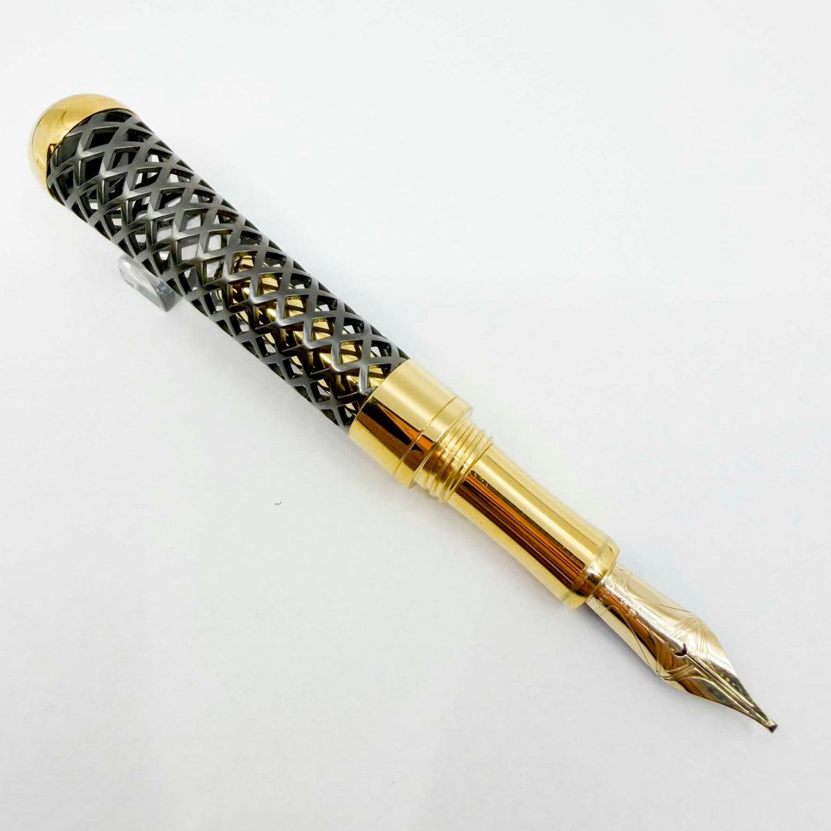 Visconti Black Diamond Cage Limited Edition Fountain Pen - Only 50 Pens Produced! - Stub 14kt Gold Nib - #03/50
