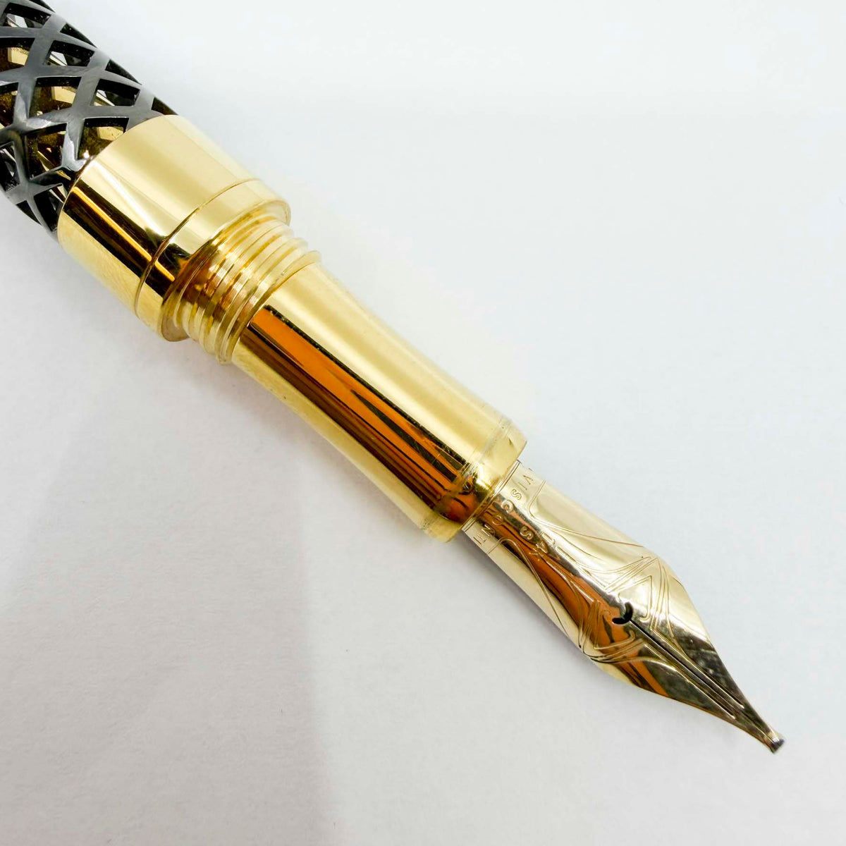 Visconti Black Diamond Cage Limited Edition Fountain Pen - Only 50 Pens Produced! - Stub 14kt Gold Nib - #03/50