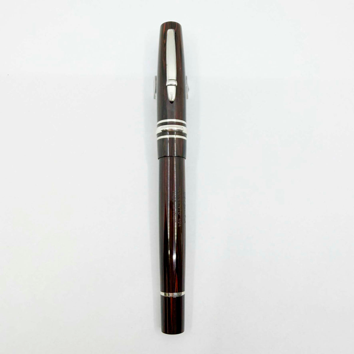 Stipula Mid-Size Novecento Woodgrain Ebonite Fountain Pen - Fine 18kt Gold Nib