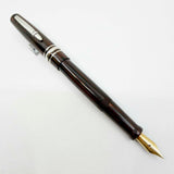 Stipula Mid-Size Novecento Woodgrain Ebonite Fountain Pen - Fine 18kt Gold Nib