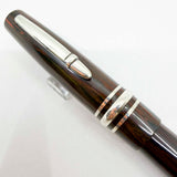 Stipula Mid-Size Novecento Woodgrain Ebonite Fountain Pen - Fine 18kt Gold Nib