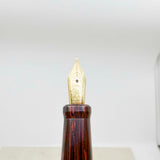 Stipula Mid-Size Novecento Woodgrain Ebonite Fountain Pen - Fine 18kt Gold Nib
