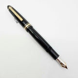 Montblanc #147 Traveler Black Resin LeGrand Meisterstuck Fountain Pen - Fine 14kt Gold Nib - CARTRIDGE FILL ONLY