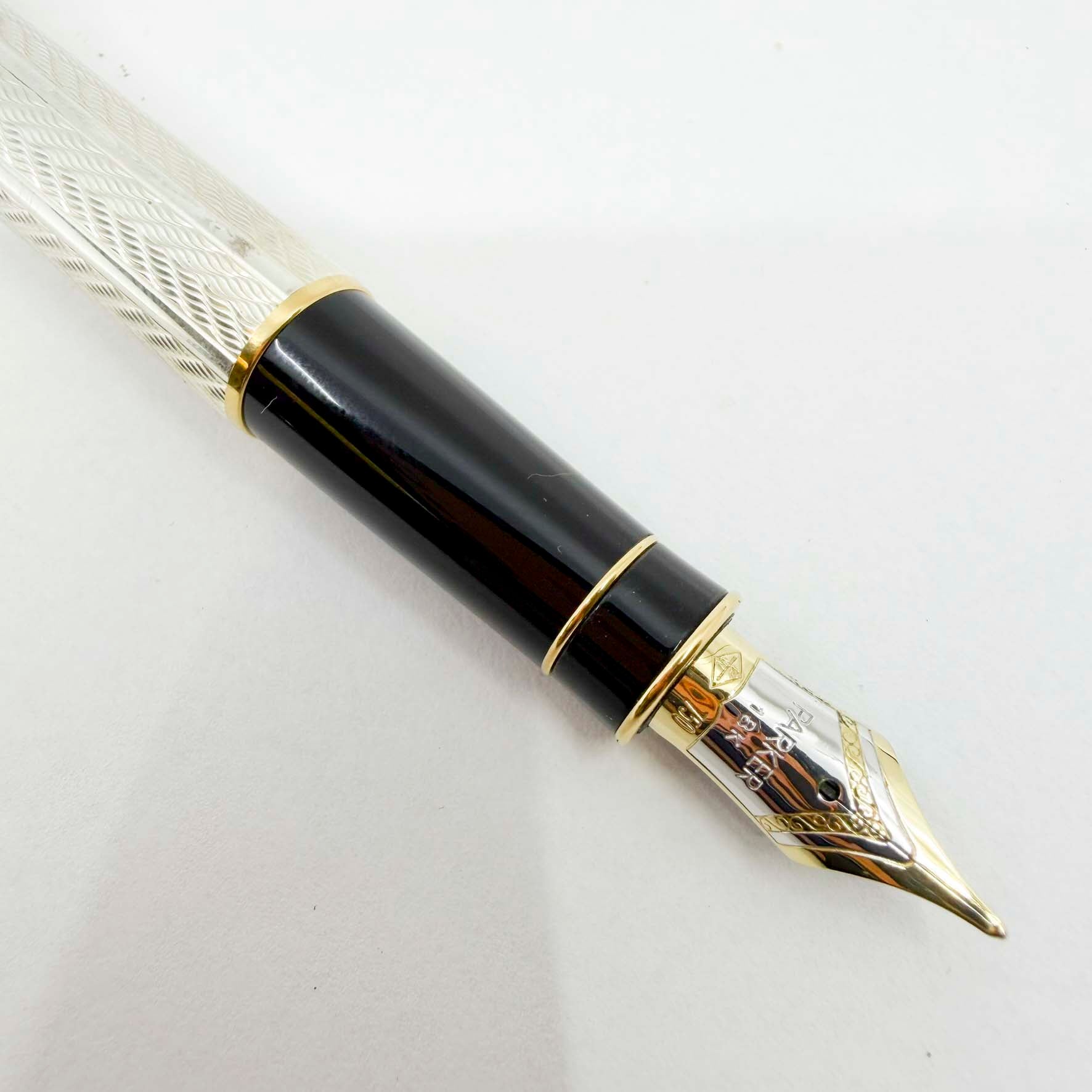 Parker Sonnet Fougere Sterling Silver Fountain Pen - Fine 18kt