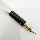 Parker Sonnet Fougere Sterling Silver Fountain Pen - Fine 18kt Gold Nib