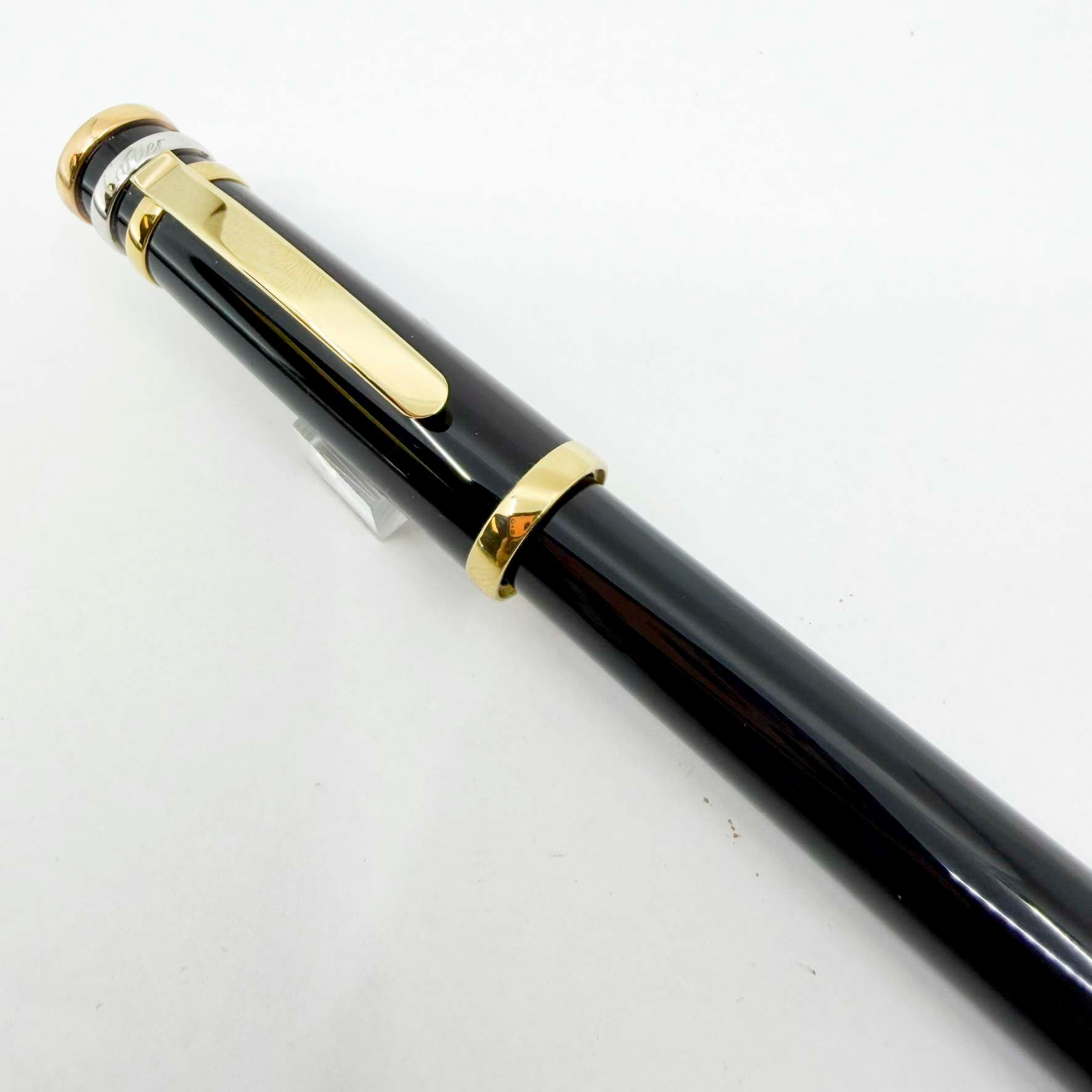 Cartier Black Trinity Fountain Pen - Fine 18kt Gold Nib – Fountain