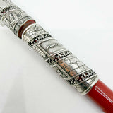 OMAS Jerusalem 3000 Limited Edition Sterling Silver Fountain Pen (1996) - Broad 18kt Gold Nib